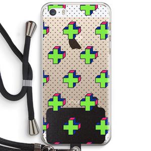 CaseCompany 8-bit N°10: iPhone 5 / 5S / SE Transparant Hoesje met koord