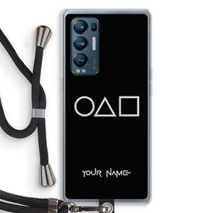 CaseCompany Squid Game: Oppo Find X3 Neo Transparant Hoesje met koord