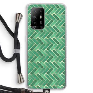 CaseCompany Moroccan tiles 2: Oppo A94 5G Transparant Hoesje met koord