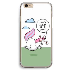 CaseCompany Unicorn: iPhone 6 / 6S Transparant Hoesje
