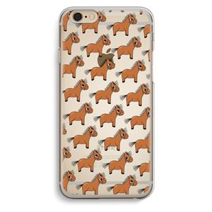 CaseCompany Pony: iPhone 6 / 6S Transparant Hoesje