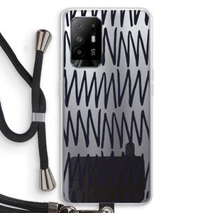 CaseCompany Marrakech Zigzag: Oppo A94 5G Transparant Hoesje met koord