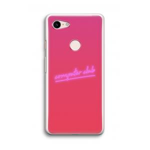 CaseCompany Vice Glow: Google Pixel 3 Transparant Hoesje