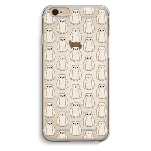 CaseCompany Uilen: iPhone 6 / 6S Transparant Hoesje
