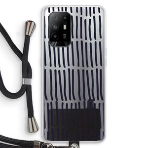 CaseCompany Moroccan stripes: Oppo A94 5G Transparant Hoesje met koord