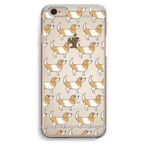 CaseCompany Doggy: iPhone 6 / 6S Transparant Hoesje