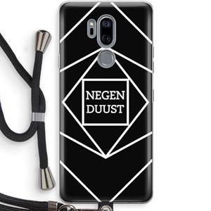 CaseCompany Negenduust geometrisch: LG G7 Thinq Transparant Hoesje met koord