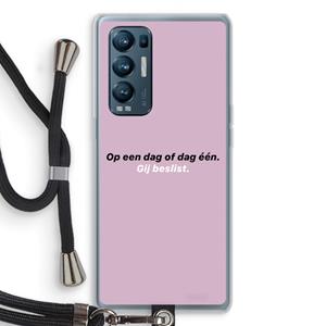 CaseCompany gij beslist: Oppo Find X3 Neo Transparant Hoesje met koord