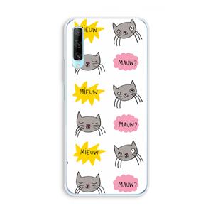 CaseCompany Meow: Huawei P Smart Pro Transparant Hoesje