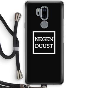 CaseCompany Negenduust black: LG G7 Thinq Transparant Hoesje met koord