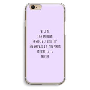 CaseCompany Relatief: iPhone 6 / 6S Transparant Hoesje
