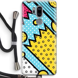 CaseCompany Pop Art #1: LG G7 Thinq Transparant Hoesje met koord