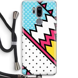 CaseCompany Pop Art #2: LG G7 Thinq Transparant Hoesje met koord