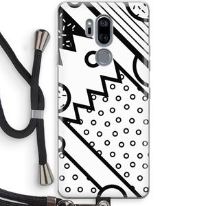 CaseCompany Pop Art #4: LG G7 Thinq Transparant Hoesje met koord