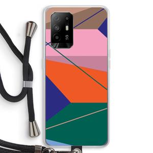 CaseCompany Gestalte 1: Oppo A94 5G Transparant Hoesje met koord