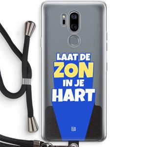 CaseCompany Laat de zon in je hart: LG G7 Thinq Transparant Hoesje met koord