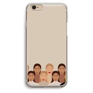 CaseCompany Girls girls girls: iPhone 6 / 6S Transparant Hoesje