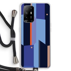 CaseCompany Gestalte 3: Oppo A94 5G Transparant Hoesje met koord