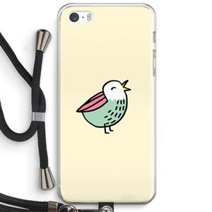 CaseCompany Birdy: iPhone 5 / 5S / SE Transparant Hoesje met koord