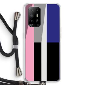 CaseCompany Gestalte 4: Oppo A94 5G Transparant Hoesje met koord
