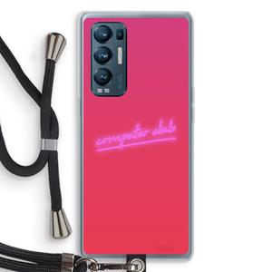 CaseCompany Vice Glow: Oppo Find X3 Neo Transparant Hoesje met koord
