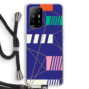 CaseCompany Gestalte 5: Oppo A94 5G Transparant Hoesje met koord