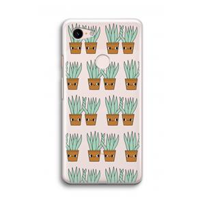 CaseCompany Sansevieria: Google Pixel 3 Transparant Hoesje