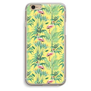 CaseCompany Flamingo party: iPhone 6 / 6S Transparant Hoesje