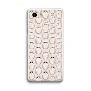 CaseCompany Uilen: Google Pixel 3 Transparant Hoesje