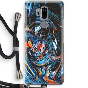CaseCompany Black Unicorn: LG G7 Thinq Transparant Hoesje met koord