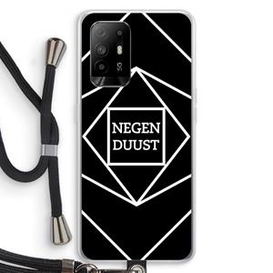CaseCompany Negenduust geometrisch: Oppo A94 5G Transparant Hoesje met koord