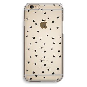 CaseCompany Kleine kattenkopjes: iPhone 6 / 6S Transparant Hoesje