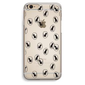 CaseCompany Miauw: iPhone 6 / 6S Transparant Hoesje