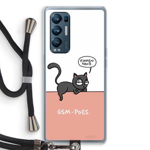CaseCompany GSM poes: Oppo Find X3 Neo Transparant Hoesje met koord