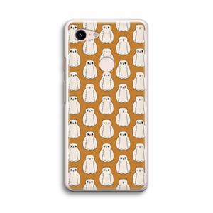 CaseCompany Uilen: Google Pixel 3 Transparant Hoesje