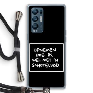 CaseCompany Schotelvod: Oppo Find X3 Neo Transparant Hoesje met koord