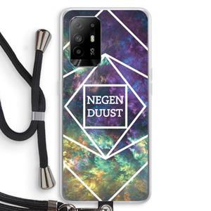 CaseCompany Negenduust ruimte: Oppo A94 5G Transparant Hoesje met koord