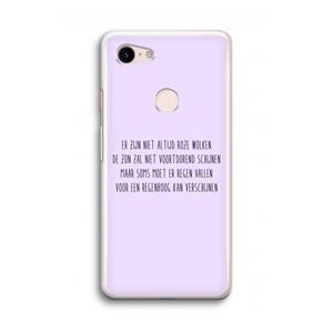 CaseCompany Regenboog: Google Pixel 3 Transparant Hoesje