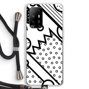 CaseCompany Pop Art #4: Oppo A94 5G Transparant Hoesje met koord