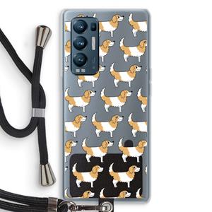 CaseCompany Doggy: Oppo Find X3 Neo Transparant Hoesje met koord