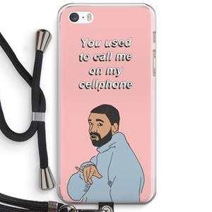 CaseCompany Hotline bling: iPhone 5 / 5S / SE Transparant Hoesje met koord