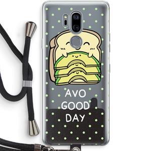 CaseCompany Avo Good Day: LG G7 Thinq Transparant Hoesje met koord