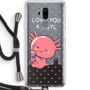 CaseCompany Love You A Lotl: LG G7 Thinq Transparant Hoesje met koord