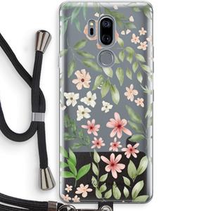 CaseCompany Botanical sweet flower heaven: LG G7 Thinq Transparant Hoesje met koord
