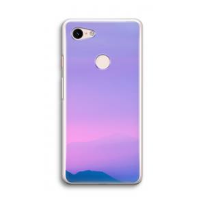 CaseCompany Sunset pastel: Google Pixel 3 Transparant Hoesje