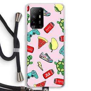 CaseCompany Things Jamie Loves: Oppo A94 5G Transparant Hoesje met koord