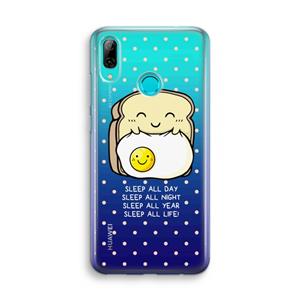 CaseCompany Sleep All Day: Huawei P Smart (2019) Transparant Hoesje
