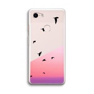 CaseCompany Fly away: Google Pixel 3 Transparant Hoesje