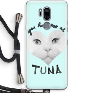 CaseCompany You had me at tuna: LG G7 Thinq Transparant Hoesje met koord