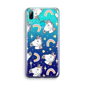 CaseCompany Rainbow Unicorn: Huawei P Smart (2019) Transparant Hoesje